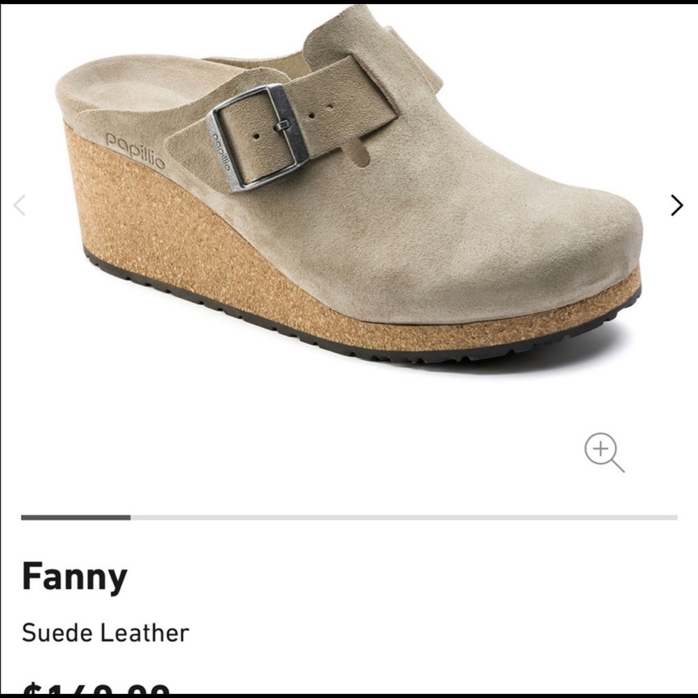 NWB Birkenstock 7/8 38 Papillio Suede Pumps